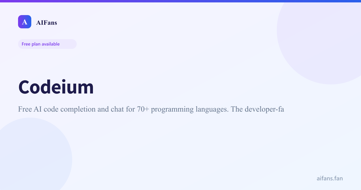 Codeium - AI tool screenshot