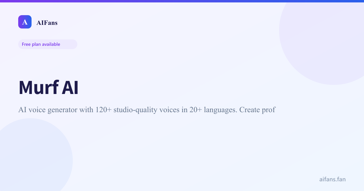 Murf AI - AI tool screenshot