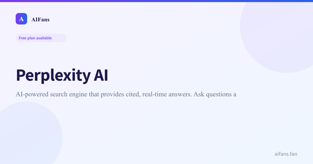 Perplexity AI - AI tool screenshot